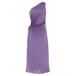 Delfi Pleated Solie Dress in Purple, Size L​